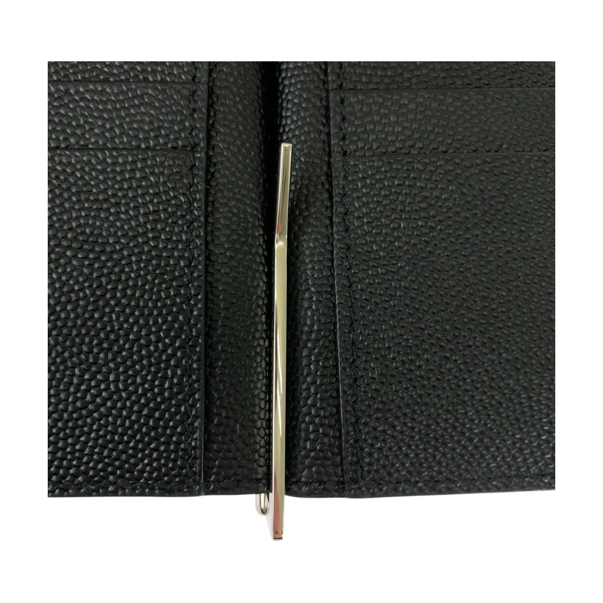 20295
SAINT LAURENT PARIS サンローランパリ ビルクリップ ブラック 黒 シルバー金具 レザー 378005 BTY0N 1000 折財布 マネークリップ メンズ S37