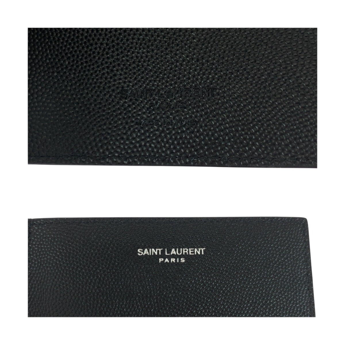 20295
SAINT LAURENT PARIS サンローランパリ ビルクリップ ブラック 黒 シルバー金具 レザー 378005 BTY0N 1000 折財布 マネークリップ メンズ S37
