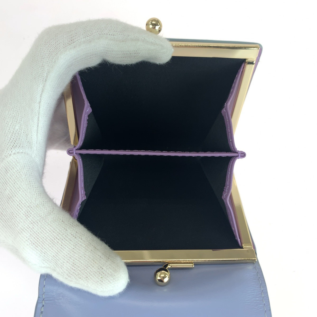 20297
PAUL SMITH COLLECTION ポールスミスコレクション ブルー マルチカラー レザー 折財布 コンパクトウォレット レディース A14