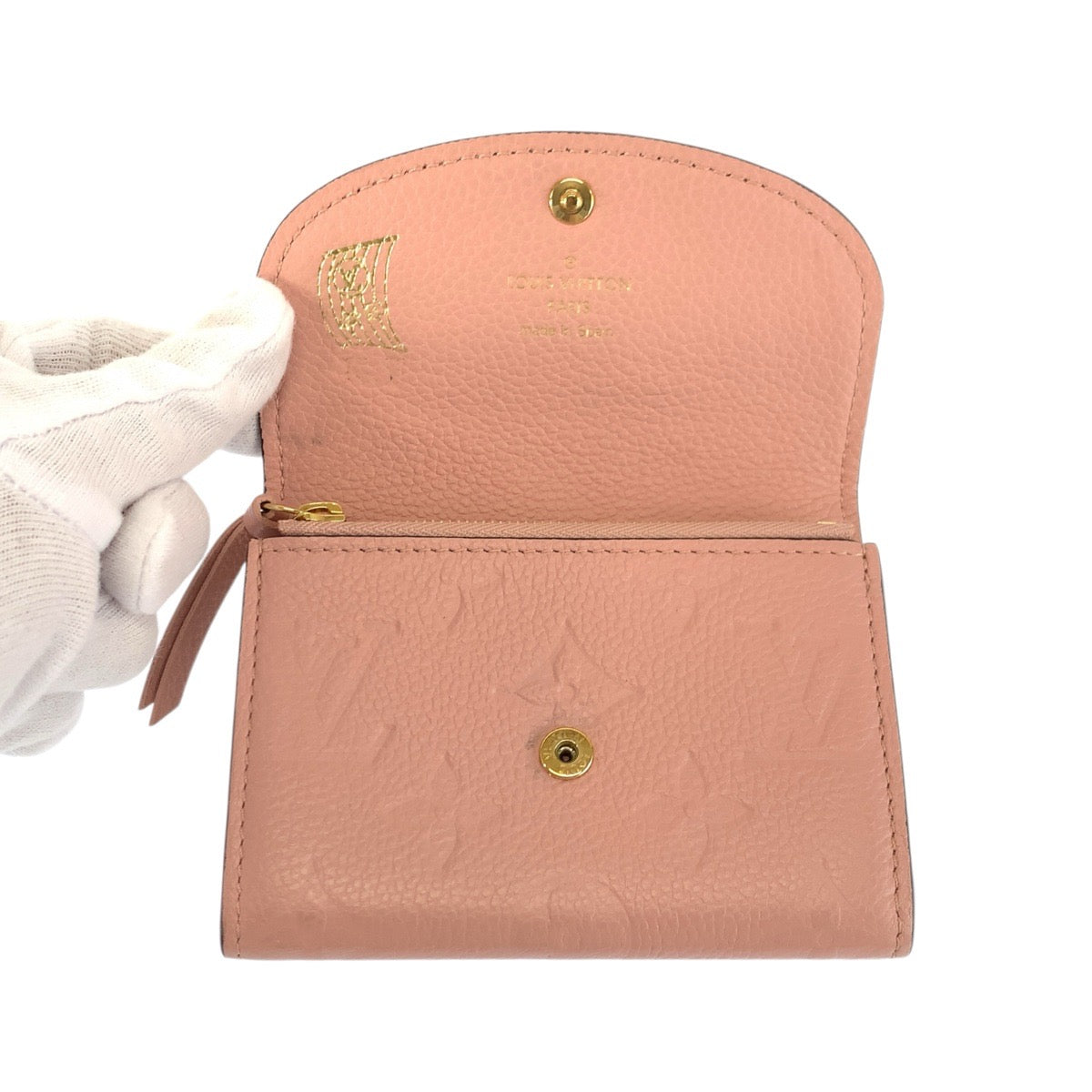 20300
LOUIS VUITTON ルイヴィトン アンプラント ポルトモネ ロザリ ローズプードル ピンク ゴールド金具 レザー M81520 折財布 コンパクトウォレット レディース ABP27