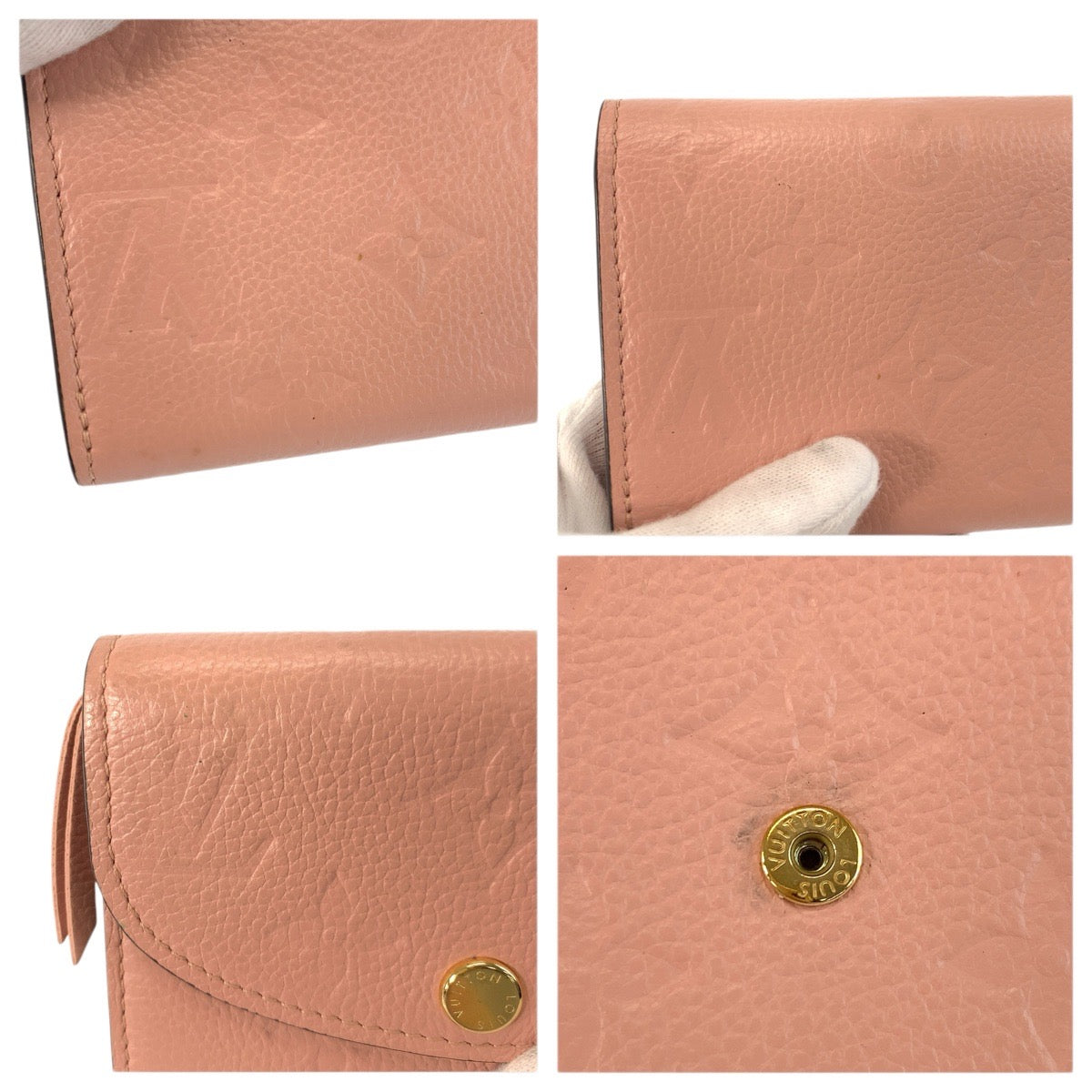 20300
LOUIS VUITTON ルイヴィトン アンプラント ポルトモネ ロザリ ローズプードル ピンク ゴールド金具 レザー M81520 折財布 コンパクトウォレット レディース ABP27