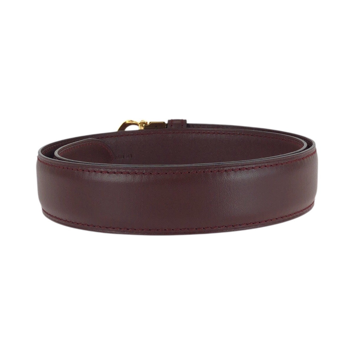 20303
CARTIER カルティエ ヴィンテージ マストライン ボルドー ゴールド金具 レザー ベルト レディース A23