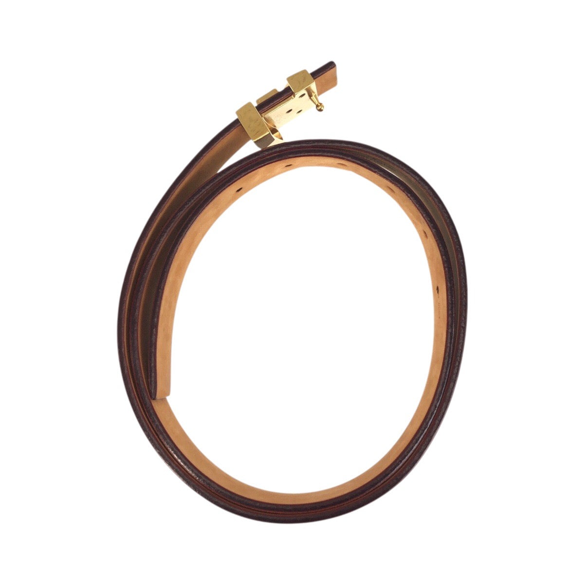 20307
LOUIS VUITTON ルイヴィトン サンチュール LVイニシアル 90/36 ブラウン ゴールド 金具 レザー / メタル M6903 ベルト メンズ AB35