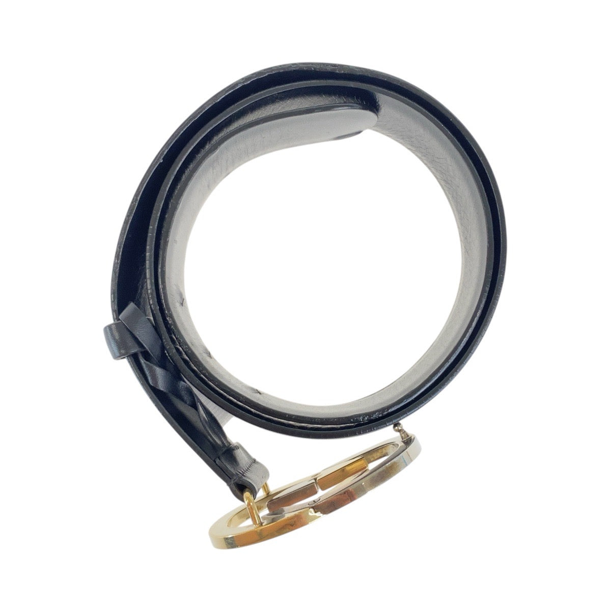 20308
GUCCI グッチ インターロッキングG 90cm/36インチ ブラック 黒 シルバー金具 レザー 13172 479610 ベルト メンズ AB17