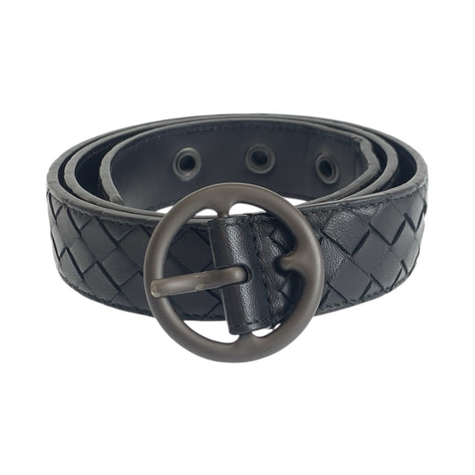 20309
BOTTEGA VENETA ボッテガ・ヴェネタ イントレチャート 80cm/32inc ブラック 黒 ブラック金具 レザー ベルト メンズ A14