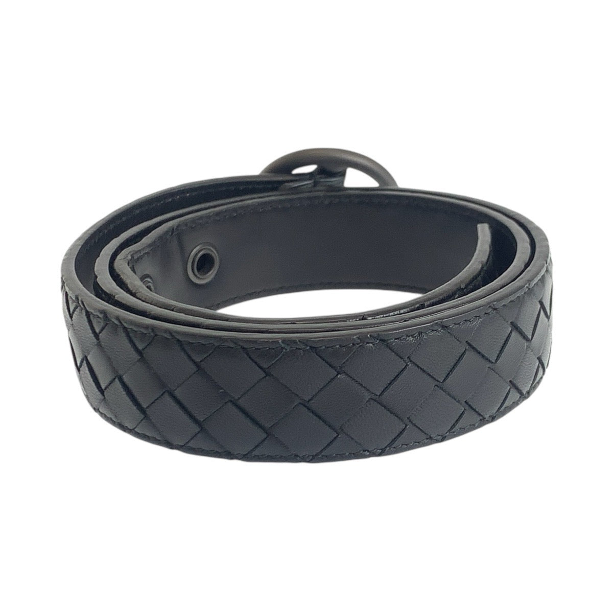 20309
BOTTEGA VENETA ボッテガ・ヴェネタ イントレチャート 80cm/32inc ブラック 黒 ブラック金具 レザー ベルト メンズ A14