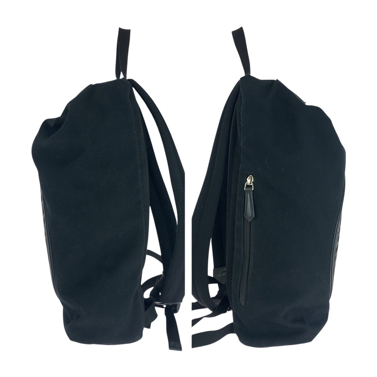 20310
FENDI フェンディ ブラック 黒 ブラウン シルバー金具 キャンバス 7VZ044 リュックサック バックパック メンズ ABP57