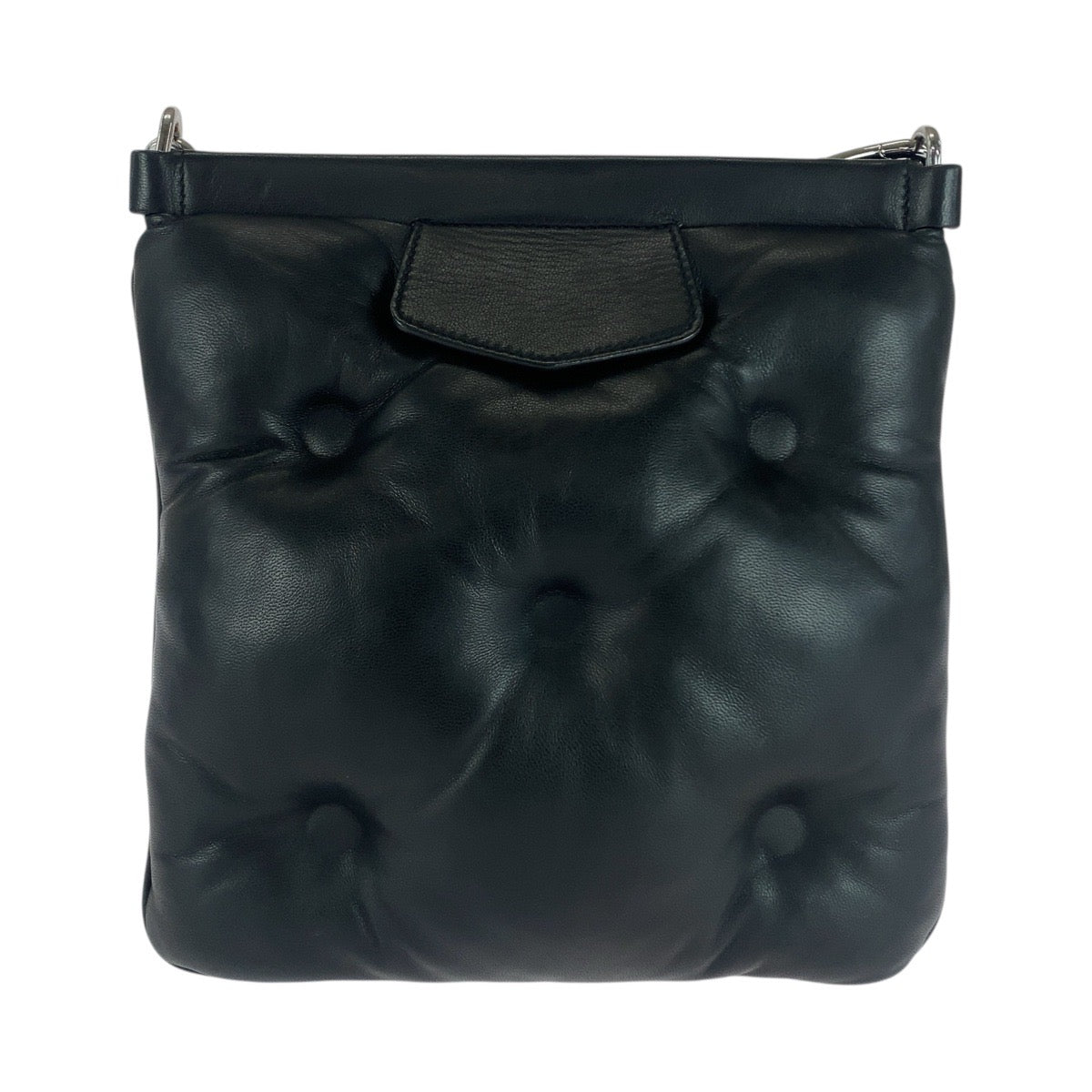 20312
Maison Margiela メゾン マルジェラ グラム スラム ブラック 黒 シルバー金具 レザー ショルダーバッグ ポシェット 男女兼用 レディース ABP50