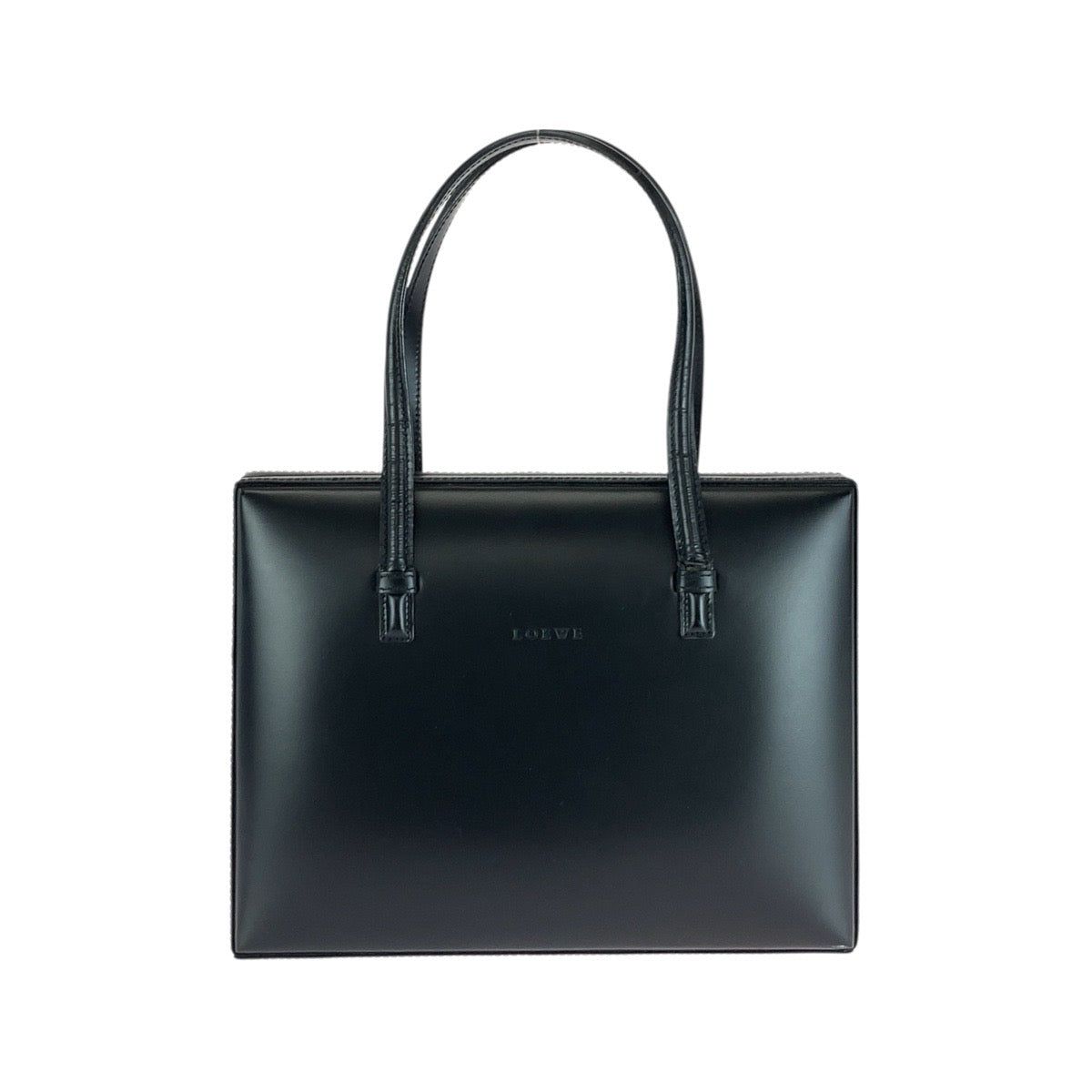 20315
LOEWE ロエベ ヴィンテージ ブラック 黒 ゴールド金具 レザー ハンドバッグ トートバッグ レディース AB43