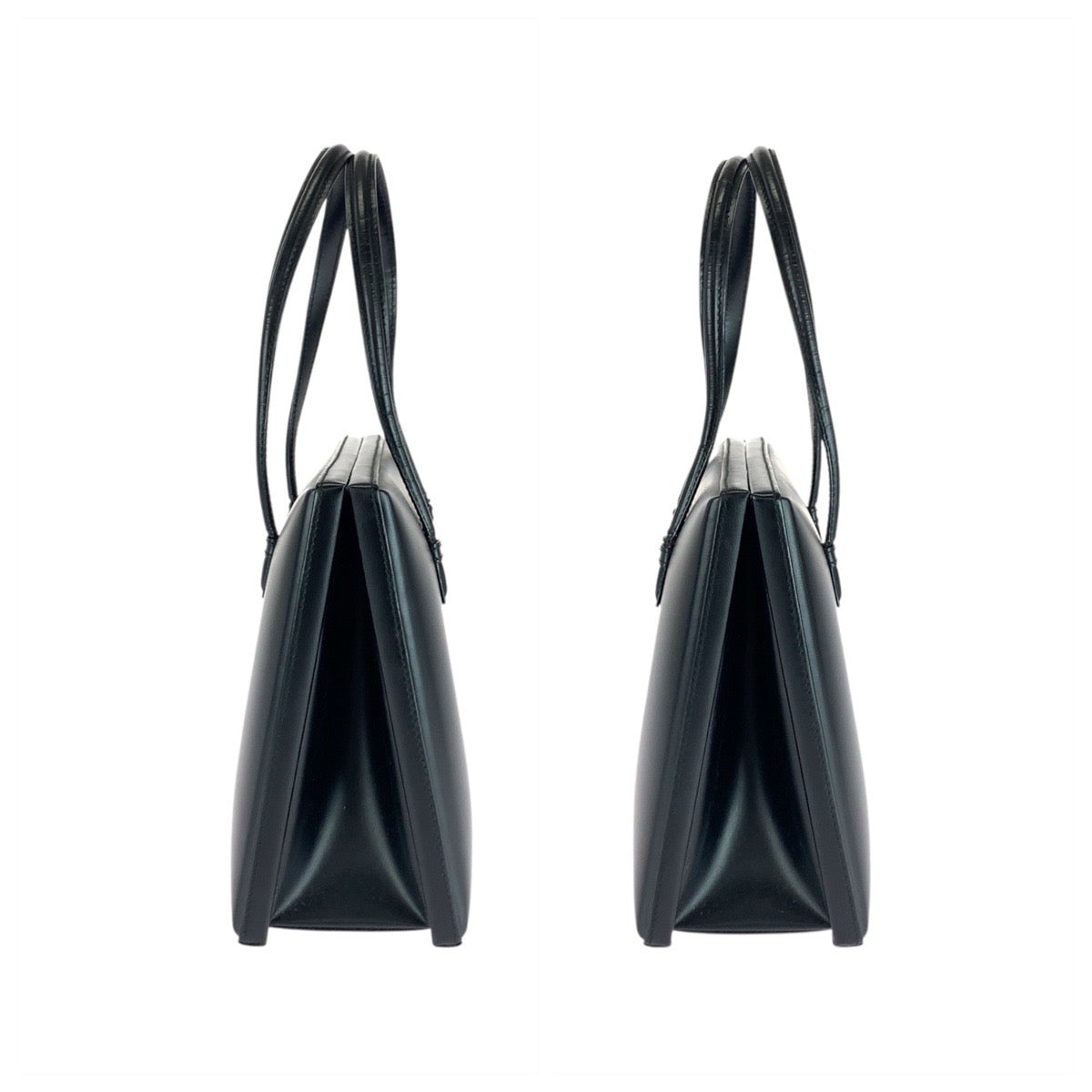 20315
LOEWE ロエベ ヴィンテージ ブラック 黒 ゴールド金具 レザー ハンドバッグ トートバッグ レディース AB43