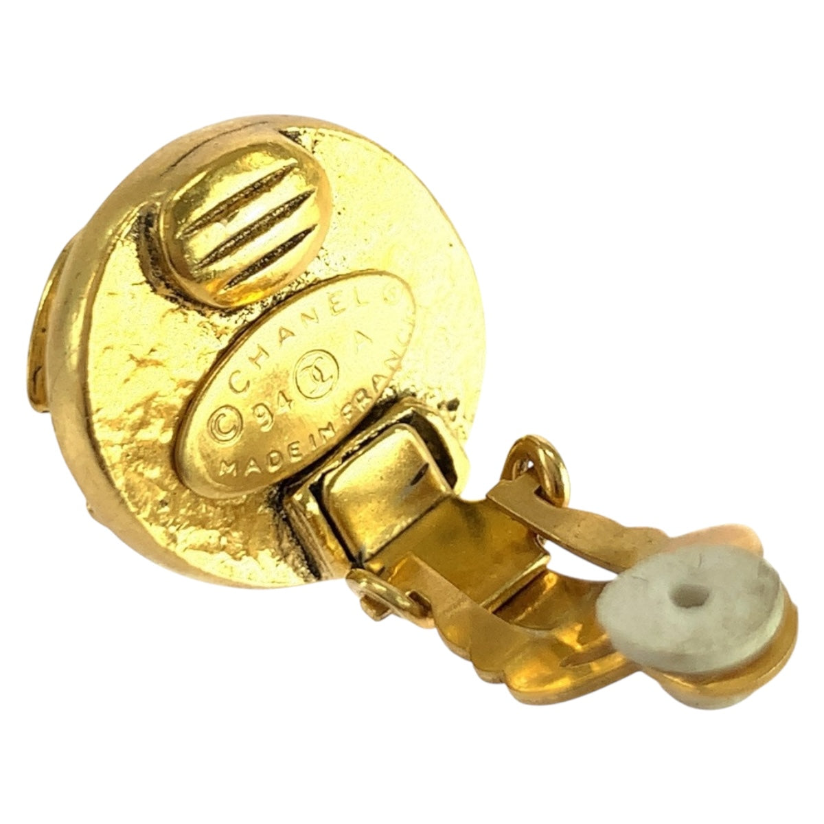 20317
CHANEL シャネル フェイクパール ココマーク ゴールド ホワイト メッキ / フェイクパール イヤリング 94 A刻印 レディース ABP35