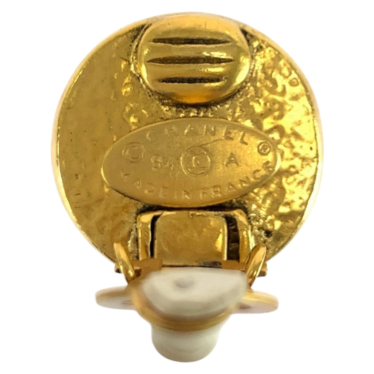 20317
CHANEL シャネル フェイクパール ココマーク ゴールド ホワイト メッキ / フェイクパール イヤリング 94 A刻印 レディース ABP35