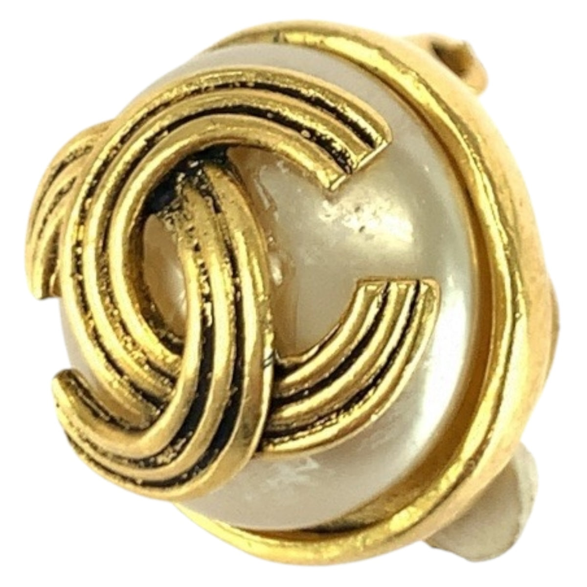 20317
CHANEL シャネル フェイクパール ココマーク ゴールド ホワイト メッキ / フェイクパール イヤリング 94 A刻印 レディース ABP35