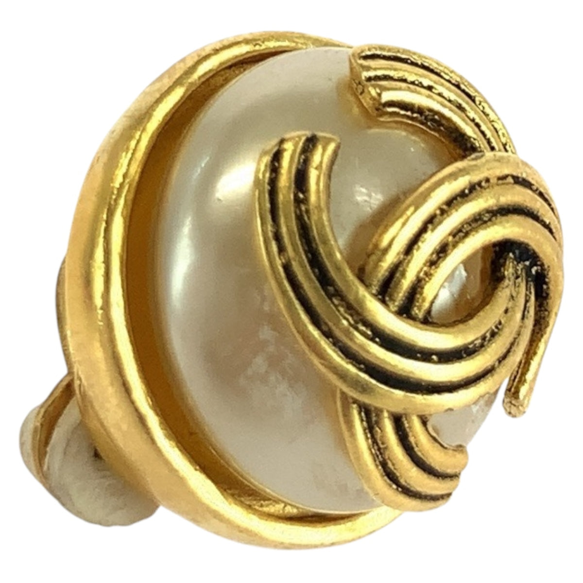 20317
CHANEL シャネル フェイクパール ココマーク ゴールド ホワイト メッキ / フェイクパール イヤリング 94 A刻印 レディース ABP35