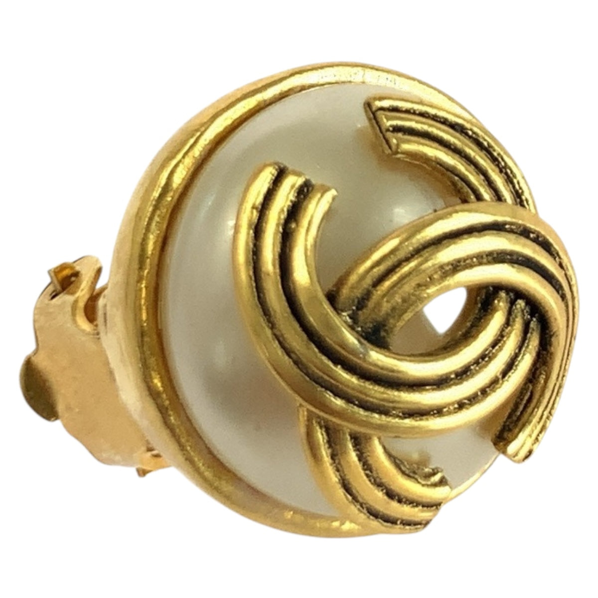 20317
CHANEL シャネル フェイクパール ココマーク ゴールド ホワイト メッキ / フェイクパール イヤリング 94 A刻印 レディース ABP35