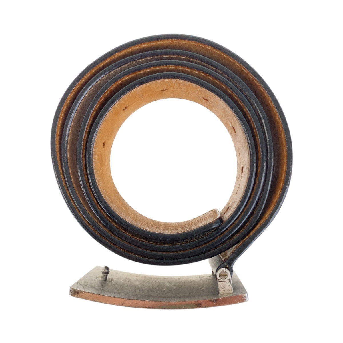 20321
LOUIS VUITTON ルイヴィトン サンチュール ジーンズベルト 110cm/44インチ ブラック 黒 シルバー金具 レザー / メタル M6812 ベルト メンズ AB25