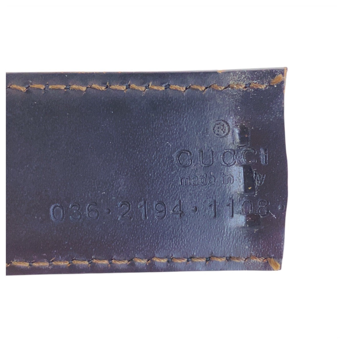20322
GUCCI グッチ Gロゴ 97.5cm ブラック 黒 シルバー金具 レザー 036 2194 1108 ベルト メンズ AB9