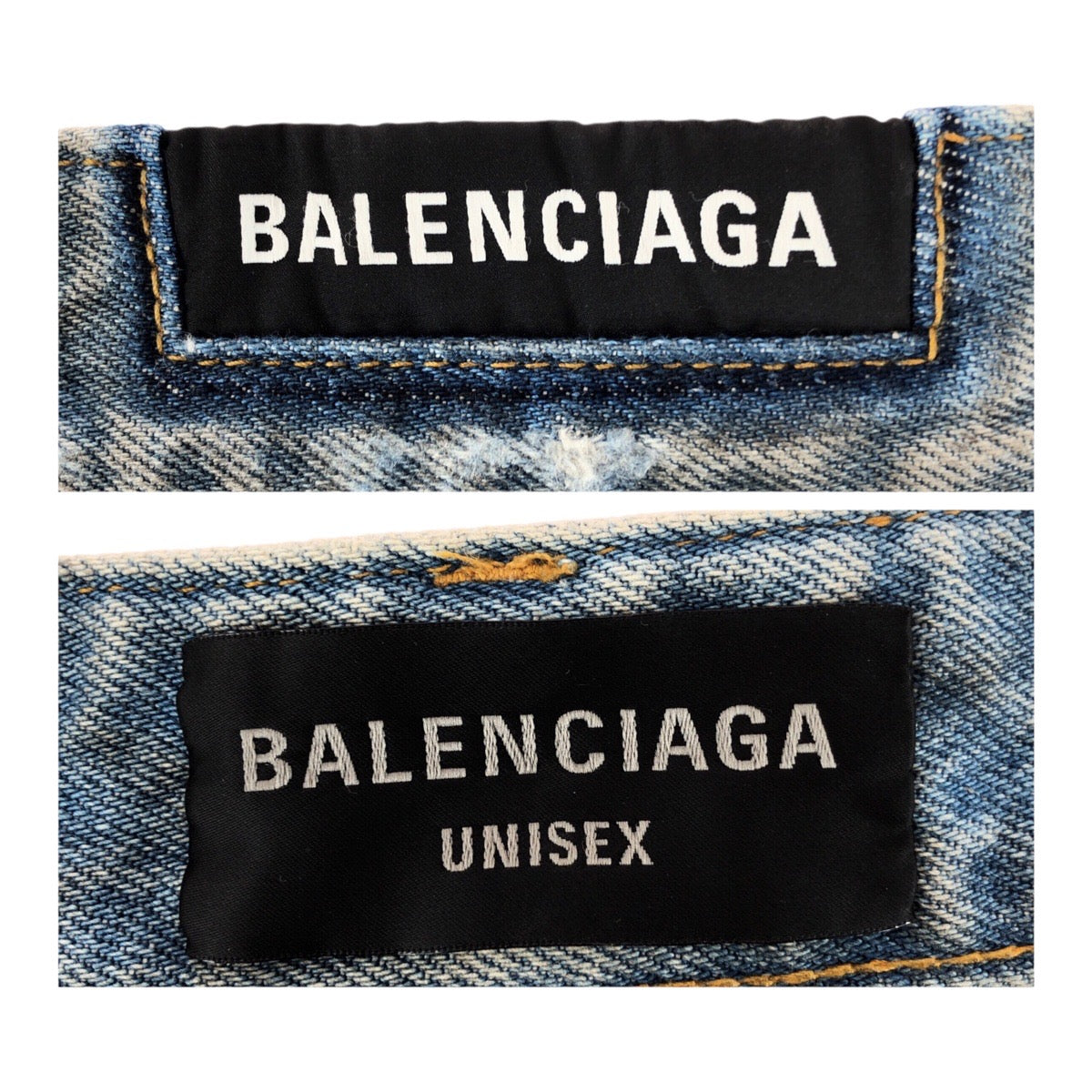 20328
BALENCIAGA バレンシアガ サイズL ブルー コットン 751111 デニムパンツ ダメージデニム ジーンズ メンズ SA130