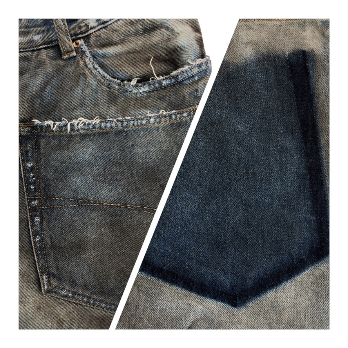 20328
BALENCIAGA バレンシアガ サイズL ブルー コットン 751111 デニムパンツ ダメージデニム ジーンズ メンズ SA130