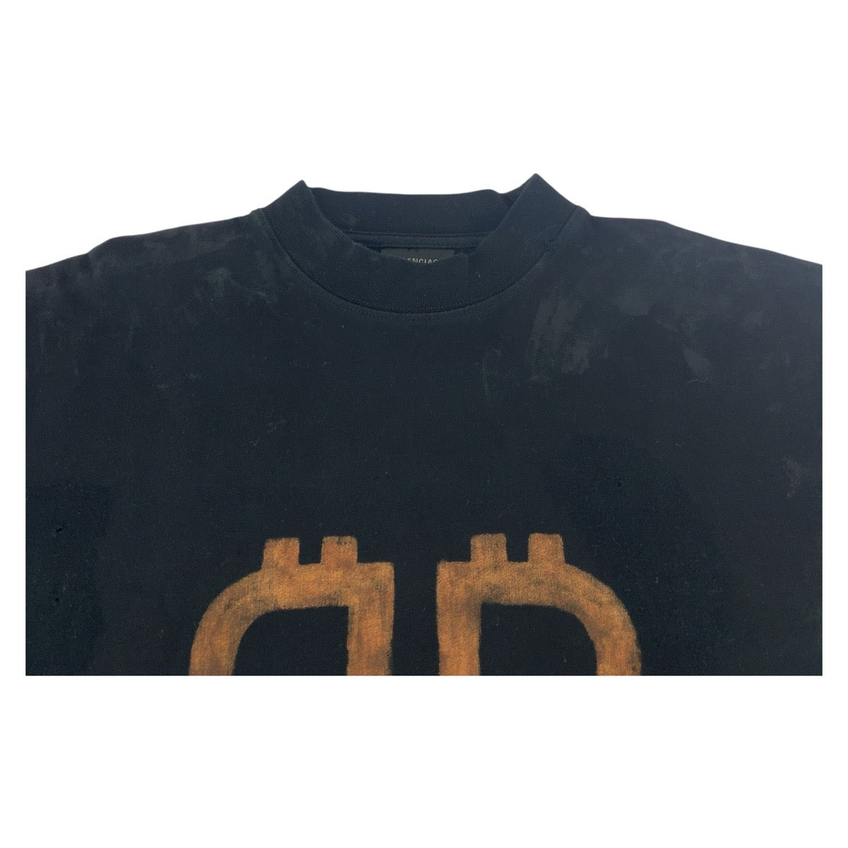 20329
BALENCIAGA バレンシアガ BBロゴ サイズL ブラック 黒 ブラウン コットン 739028 TOVN8 半袖Tシャツ クルーネック メンズ SA84