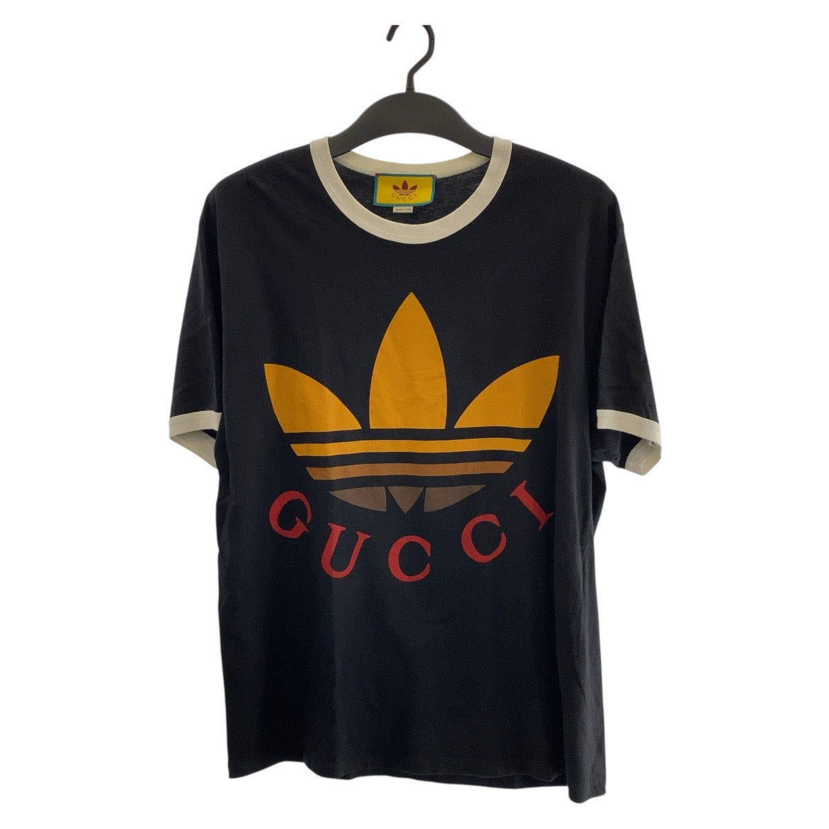 20330
GUCCI Gucci GUCCI x adidas Size XL Black Red Brown Cotton 727694 Short-sleeved T-shirt Crew neck Men's AB56