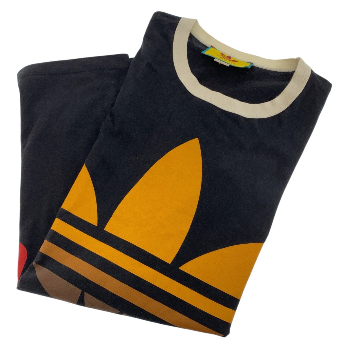 20330
GUCCI Gucci GUCCI x adidas Size XL Black Red Brown Cotton 727694 Short-sleeved T-shirt Crew neck Men's AB56
