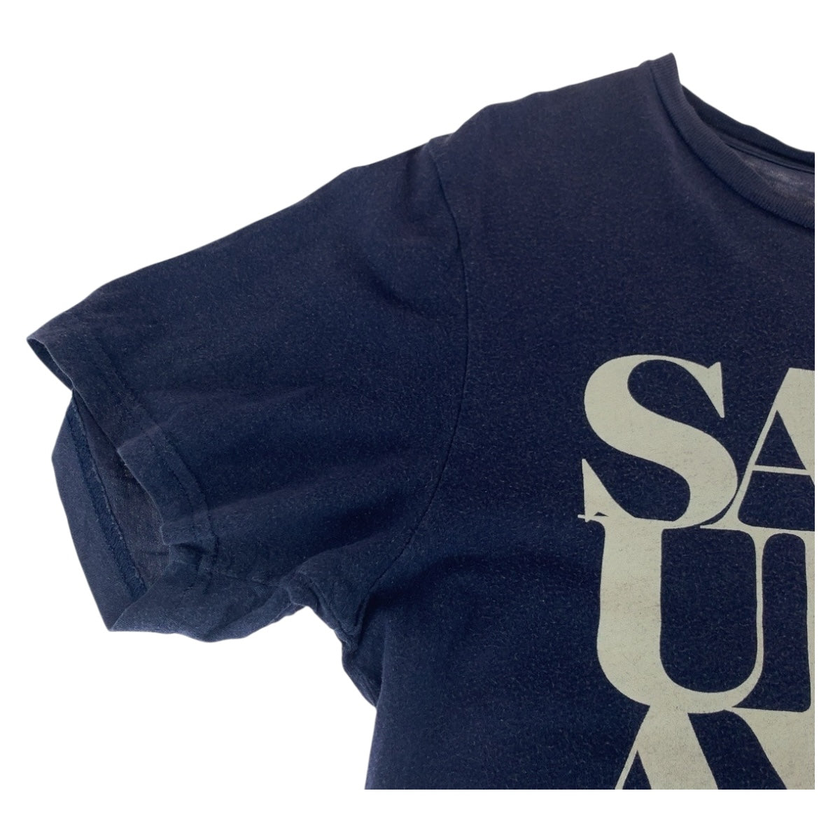 20331
SATURDAYS SURF NYC サタデーズサーフニューヨーク サイズS ネイビー ホワイト コットン 半袖Tシャツ クルーネック メンズ B3