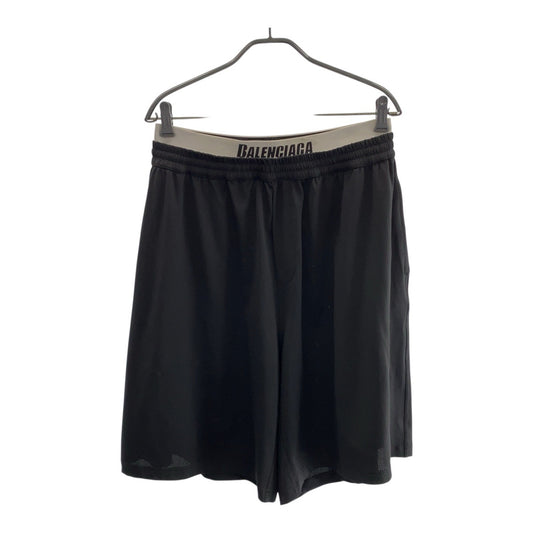 20336
BALENCIAGA バレンシアガ レイヤードメッシュロゴ サイズL ブラック ホワイト ポリエステル 698317 4C0B4 ショートパンツ ハーフパンツ メンズ A33