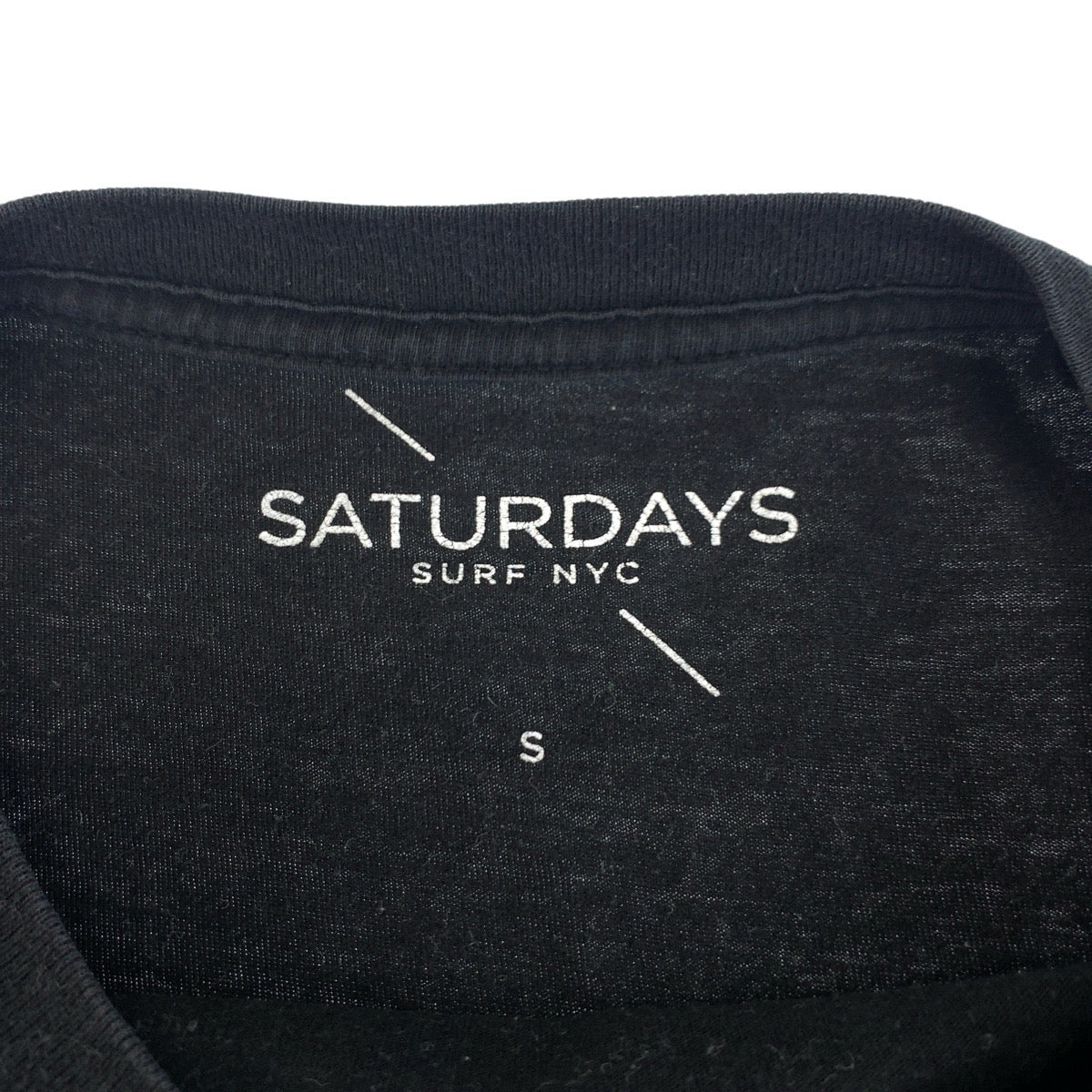 20341
SATURDAYS SURF NYC サタデーズサーフニューヨーク ブラック 黒 コットン Ｔシャツ メンズ B