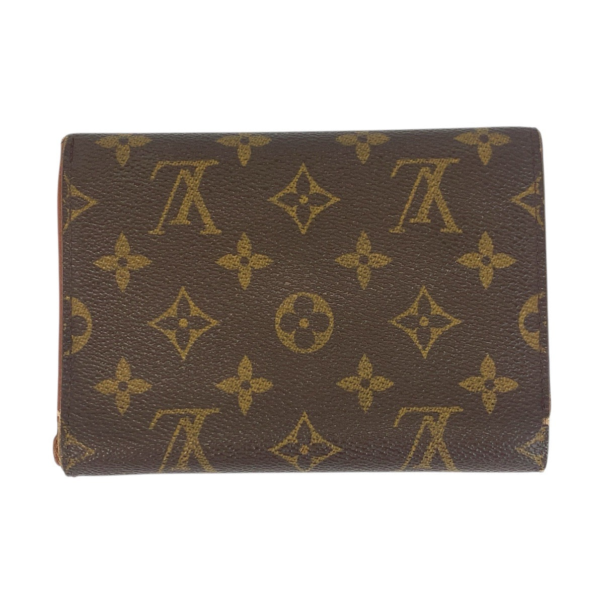 20343
LOUIS VUITTON ルイヴィトン ヴィンテージ モノグラム ポルトトレゾール エテュイ パピエ ブラウン ゴールド金具 PVC M61202 折財布 コンパクトウォレット レディース B9