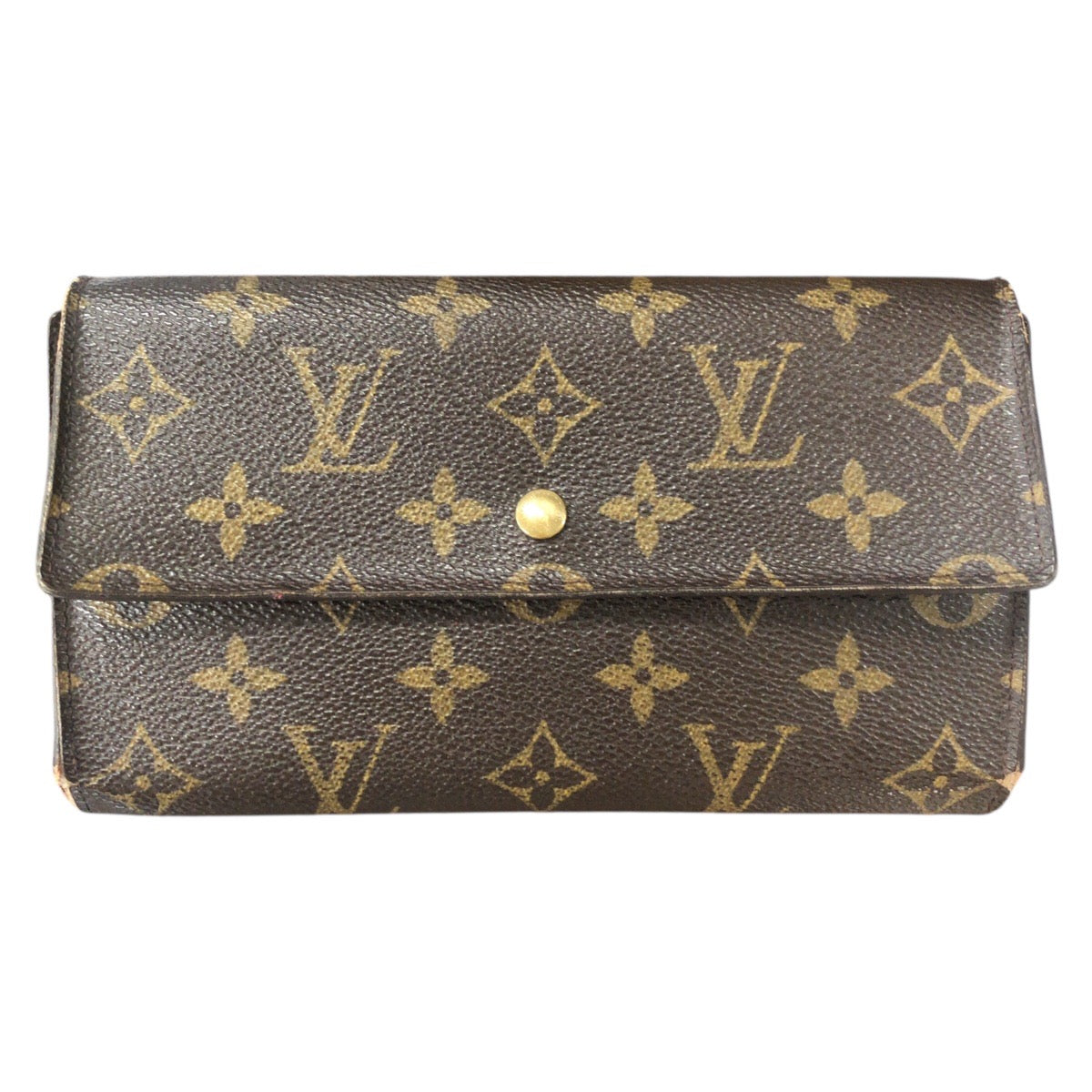 20344
LOUIS VUITTON ルイヴィトン モノグラム ポルトトレゾール インターナショナル ブラウン ゴールド金具 PVC M61215 長財布 ロングウォレット レディース B11
