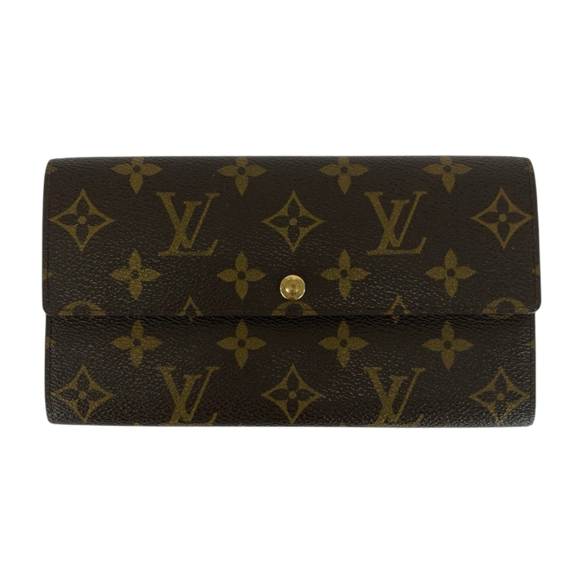 20345
LOUIS VUITTON ルイヴィトン モノグラム ポシェット ポルトモネ クレディ ブラウン ゴールド金具 PVC M61725 長財布 ロングウォレット メンズ B10