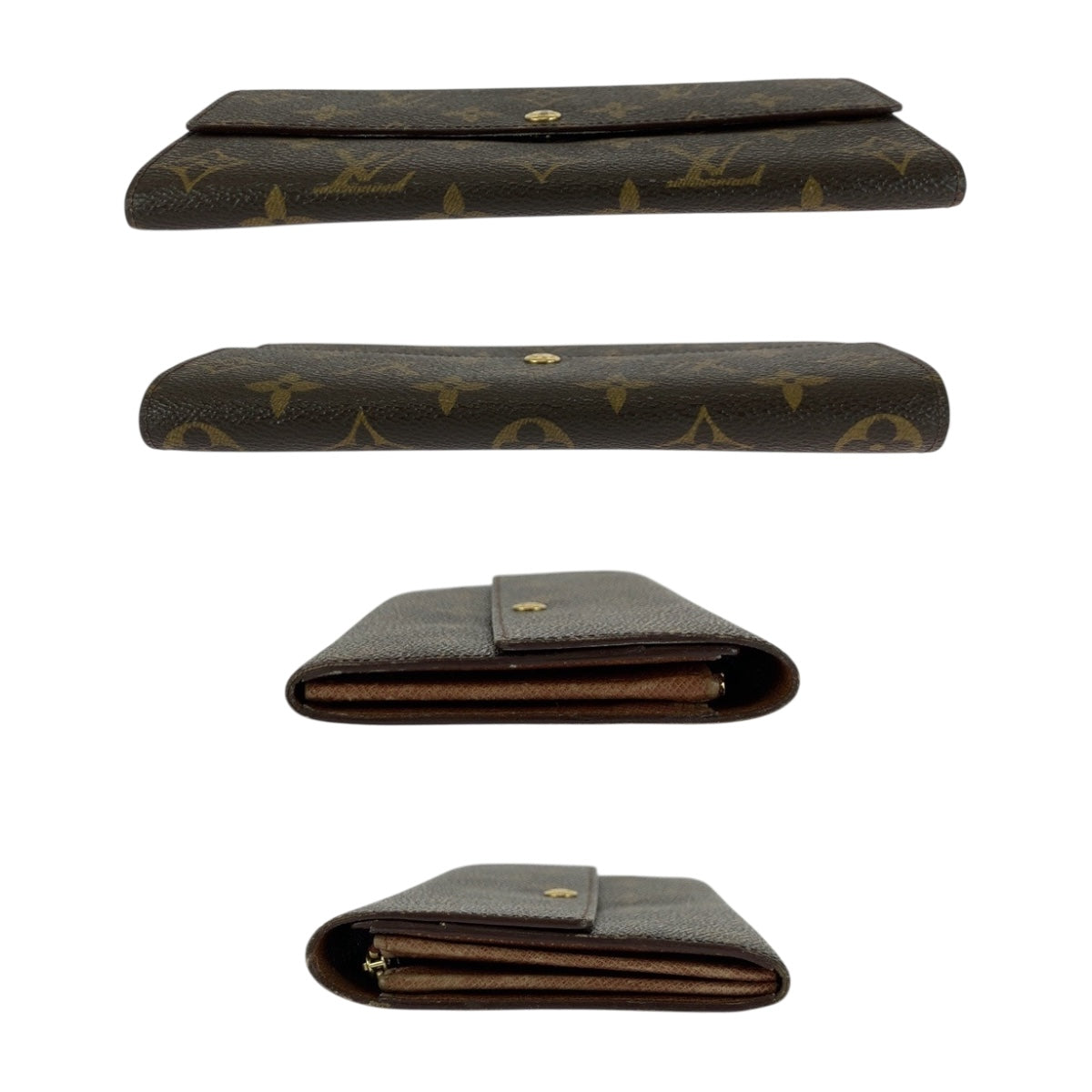 20345
LOUIS VUITTON ルイヴィトン モノグラム ポシェット ポルトモネ クレディ ブラウン ゴールド金具 PVC M61725 長財布 ロングウォレット メンズ B10