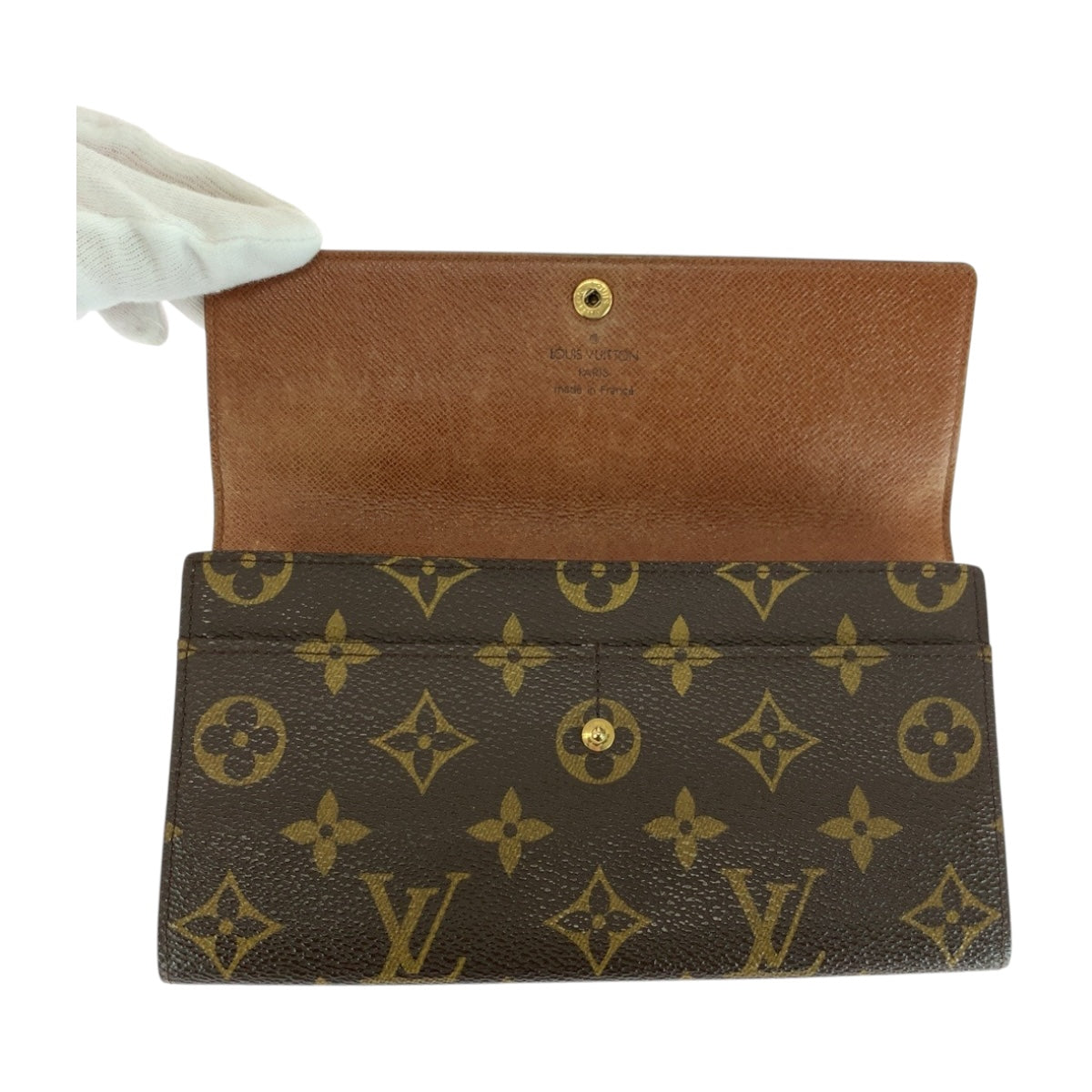 20345
LOUIS VUITTON ルイヴィトン モノグラム ポシェット ポルトモネ クレディ ブラウン ゴールド金具 PVC M61725 長財布 ロングウォレット メンズ B10