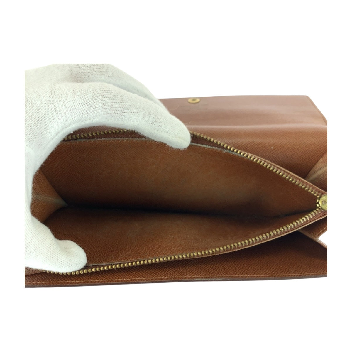 20345
LOUIS VUITTON ルイヴィトン モノグラム ポシェット ポルトモネ クレディ ブラウン ゴールド金具 PVC M61725 長財布 ロングウォレット メンズ B10