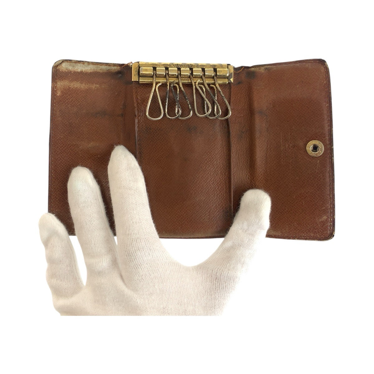 20346
LOUIS VUITTON ルイヴィトン モノグラム ミュルティクレ6 ブラウン ゴールド金具 PVC M62630 キーケース 6連 男女兼用 レディース B3