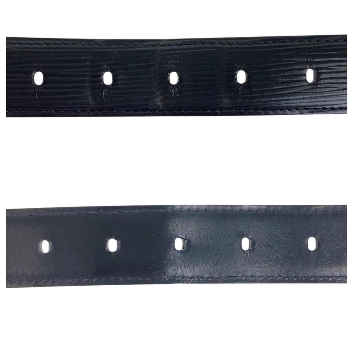 20349
LOUIS VUITTON ルイ ヴィトン エピ サンチュール エリプスベルト 85cm/34インチ ノアール ブラック 黒 シルバー金具 レザー M6913 ベルト メンズ ABP25