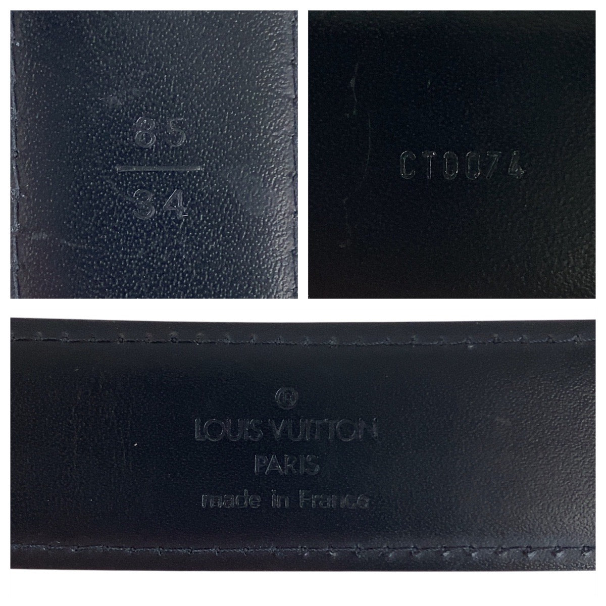 20349
LOUIS VUITTON ルイ ヴィトン エピ サンチュール エリプスベルト 85cm/34インチ ノアール ブラック 黒 シルバー金具 レザー M6913 ベルト メンズ ABP25