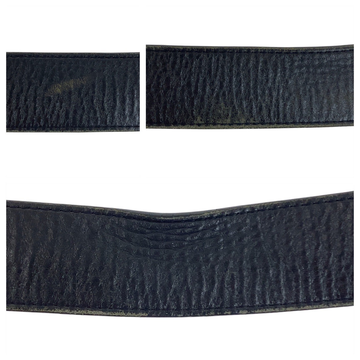 20350
LOUIS VUITTON ルイ ヴィトン サンチュール ジーンズベルト 95cm/38インチ ブラック 黒 シルバー金具 レザー / メタル M6812 ベルト メンズ AB32