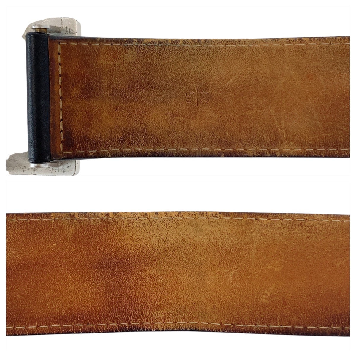 20350
LOUIS VUITTON ルイ ヴィトン サンチュール ジーンズベルト 95cm/38インチ ブラック 黒 シルバー金具 レザー / メタル M6812 ベルト メンズ AB32