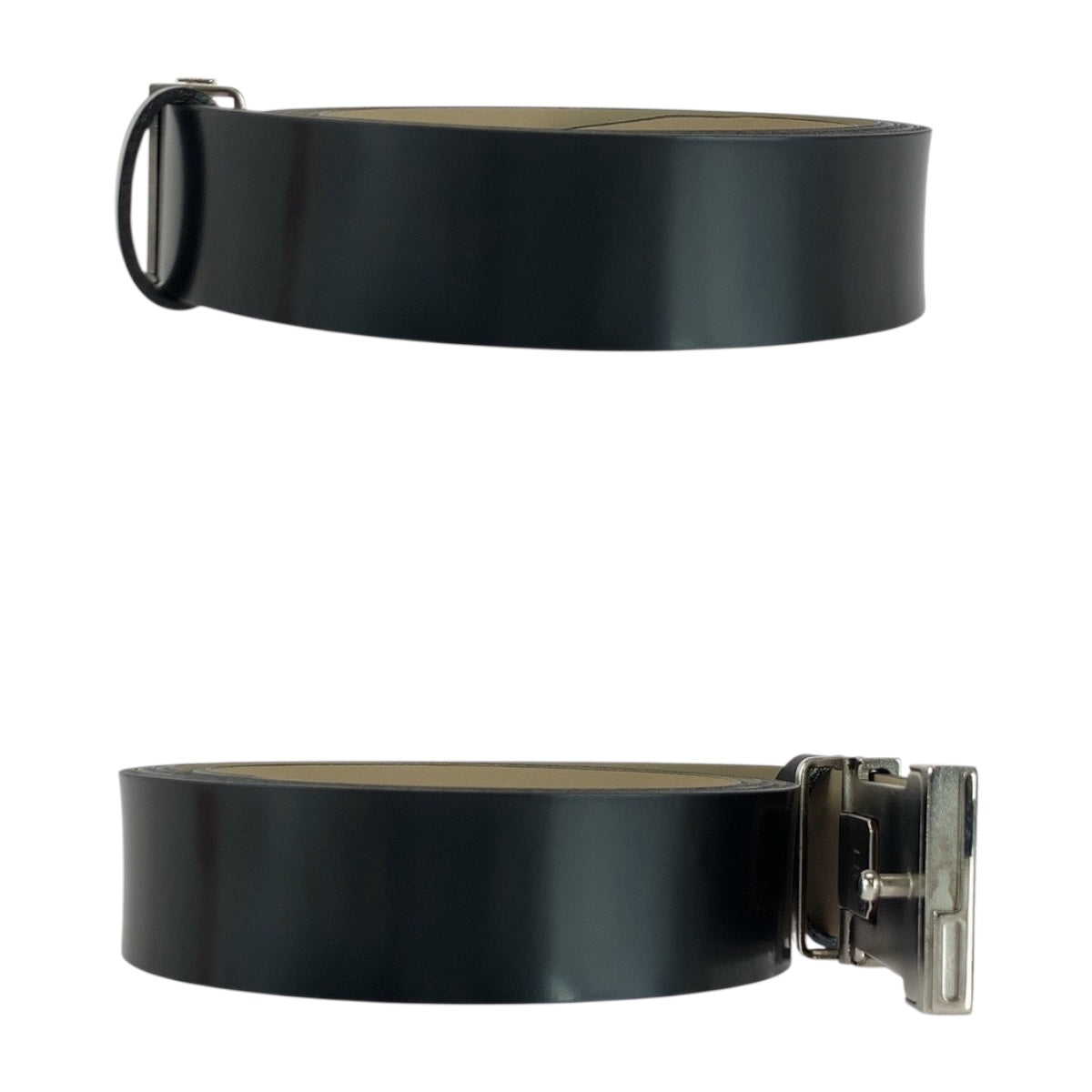 20352
Dunhill ダンヒル 112cm/44inc ブラック 黒 シルバー金具 レザー ベルト バックル メンズ A28
