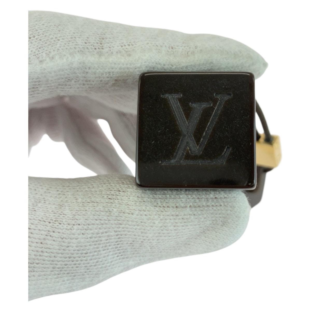 20356
LOUIS VUITTON ルイヴィトン ラインストーン ブラウン ゴールド金具 プラスチック ヘアアクセサリー ヘアゴム レディース AB3