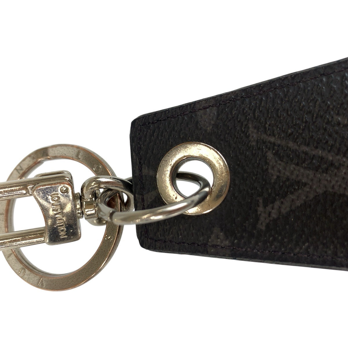20357
LOUIS VUITTON ルイヴィトン モノグラム エクリプス ブラック 黒 シルバー金具 レザー / PVC MP1795 キーホルダー キーリング キーチャーム メンズ AB14