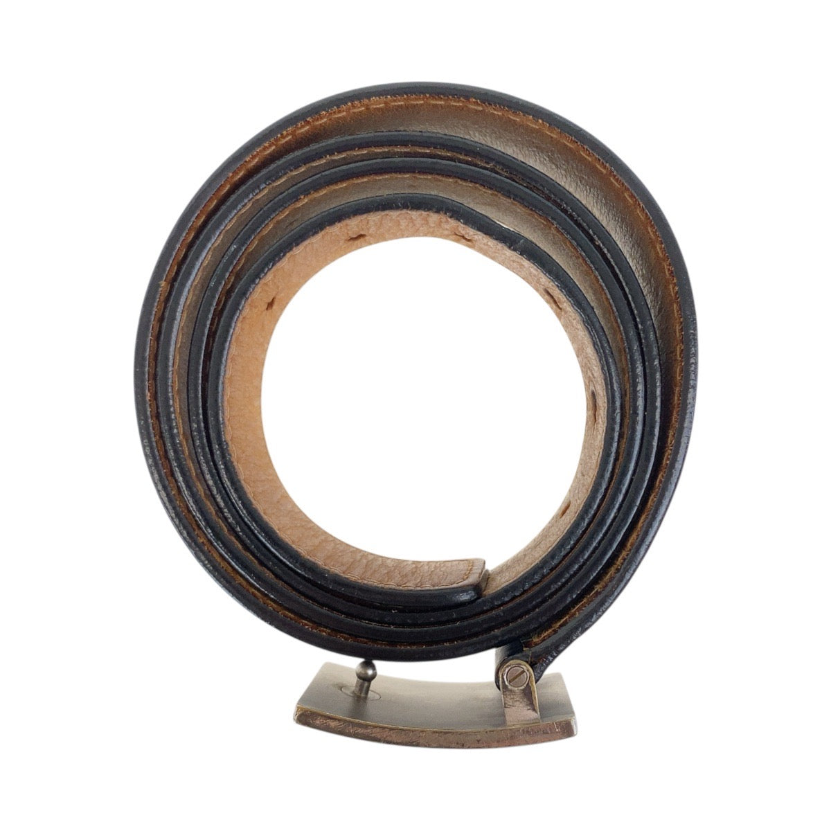 20360
LOUIS VUITTON ルイヴィトン サンチュール ジーンズ 100cm/40インチ ブラック 黒 シルバー金具 レザー / メタル M6812 ベルト メンズ AB23