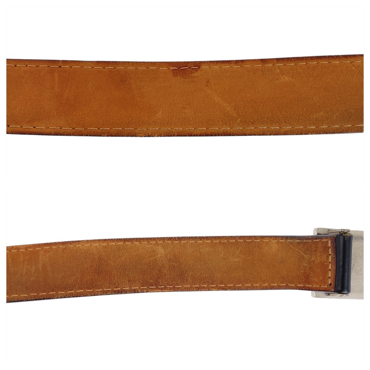 20360
LOUIS VUITTON ルイヴィトン サンチュール ジーンズ 100cm/40インチ ブラック 黒 シルバー金具 レザー / メタル M6812 ベルト メンズ AB23