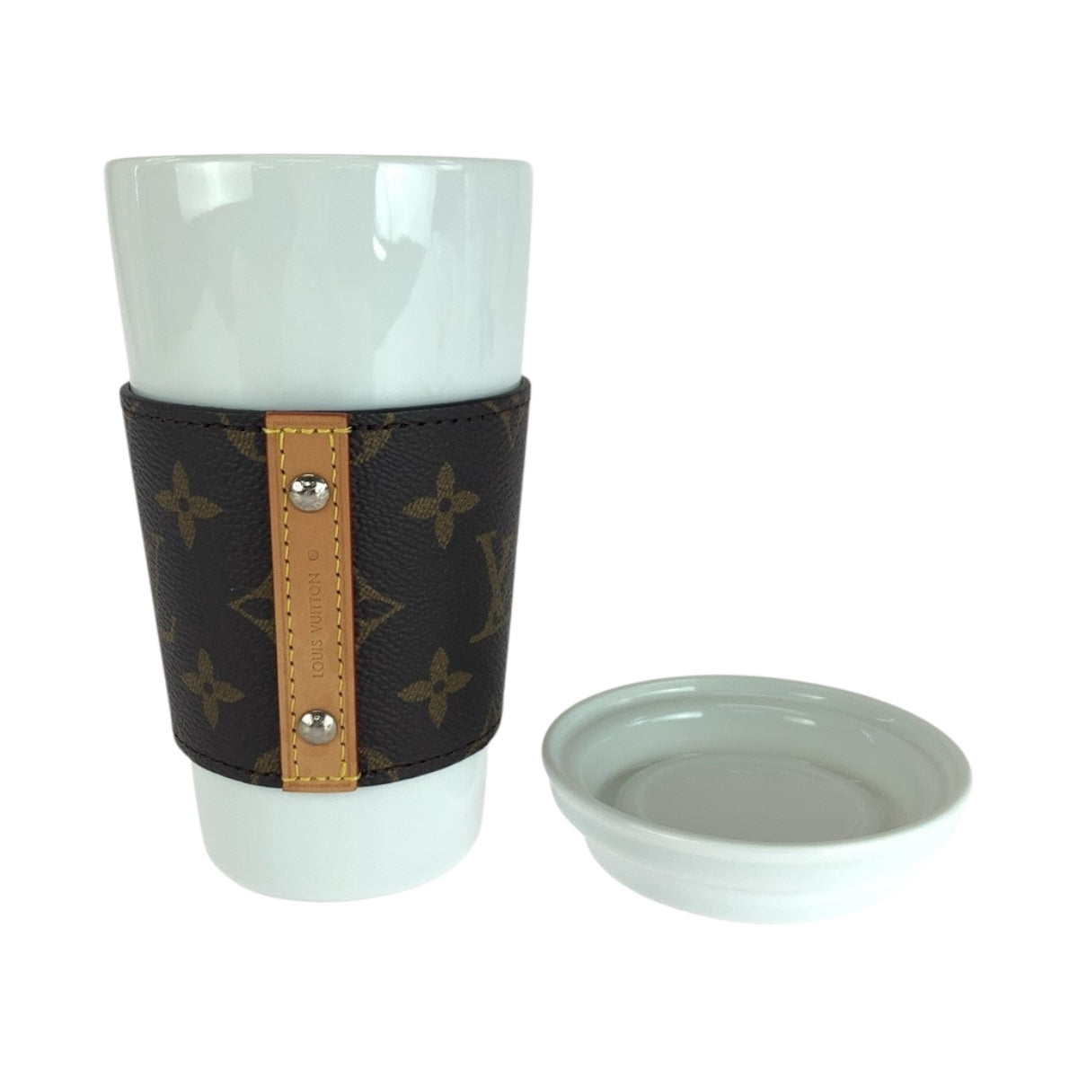 20367
LOUIS VUITTON ルイヴィトン モノグラム カップ ルイ ホワイト ブラウン 陶器 / PVC GI0653 タンブラー 小皿 メンズ A72
