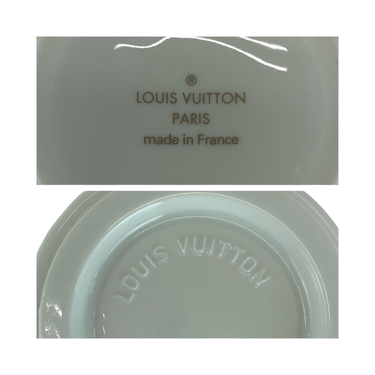 20367
LOUIS VUITTON ルイヴィトン モノグラム カップ ルイ ホワイト ブラウン 陶器 / PVC GI0653 タンブラー 小皿 メンズ A72