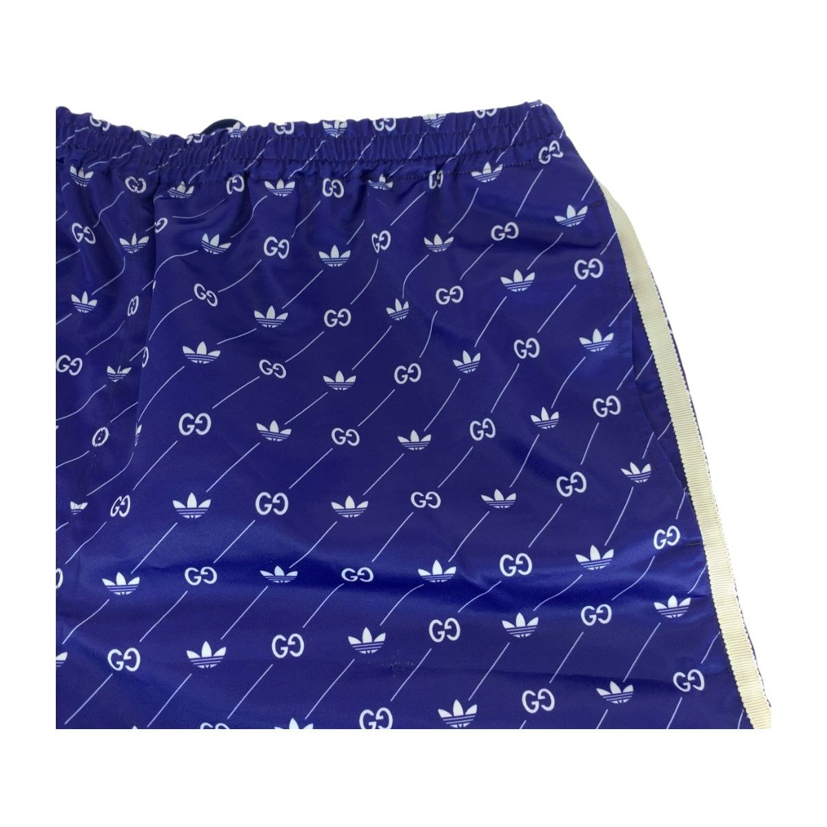 20375
GUCCI グッチ アディダス コラボ サイズ52 ブルー ホワイト ポリエステル ショートパンツ ハーフパンツ メンズ ABP
