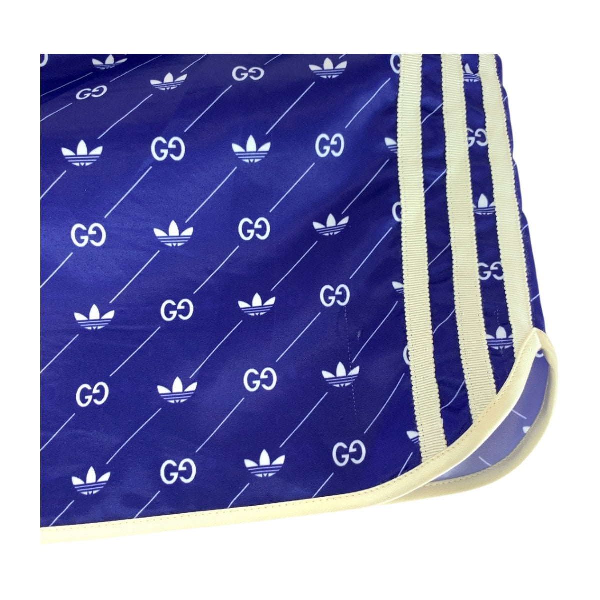 20375
GUCCI グッチ アディダス コラボ サイズ52 ブルー ホワイト ポリエステル ショートパンツ ハーフパンツ メンズ ABP