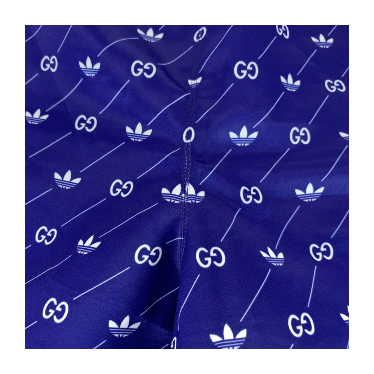 20375
GUCCI グッチ アディダス コラボ サイズ52 ブルー ホワイト ポリエステル ショートパンツ ハーフパンツ メンズ ABP